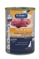 Dr.Clauder´s Tītars un Rīsi, Konservs suņiem PRE BIOTIC , 400g