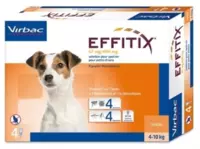 Virbac EFFITIX 67 mg/600 mg (4 - 10 kg) suņiem N4