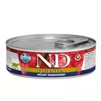 N&D cat bezgraudu konservi Weight Management ar pīli 6x80g