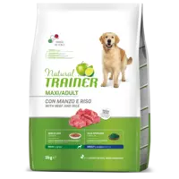 NATURAL TRAINER MAXI ADULT BEEF&RICE  - SAUSĀ BARĪBA AR LIELLOPU UN RĪSIEM PIEAUGUŠIEM LIELO ŠĶIRŅU SUŅIEM  3 KG