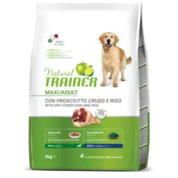 NATURAL TRAINER MAXI ADULT DRY-CURED HAM&RICE -  SAUSĀ BARĪBA AR ŽĀVĒTU ŠĶIŅĶI  LIELO ŠĶIRŅU SUŅIEM  3 KG