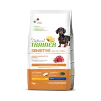 NATURAL TRAINER SENSITIVE NO GLUTEN ADULT MINI LAMB   -  BEZGLUTĒNA SAUSĀ BARĪBA AR JĒRU  MAZO  ŠĶIRŅU JUTĪGIEM PIEAUGUŠIEM SUŅIEM 2 KG