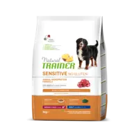 NATURAL TRAINER SENSITIVE NO GLUTEN ADULT LAMB  - BEZGLUTĒNA SAUSĀ BARĪBA AR JĒRU  JUTĪGIEM VIDĒJO UN  LIELO ŠĶIRŅU PIEAUGUŠIEM SUŅIEM 3 KG