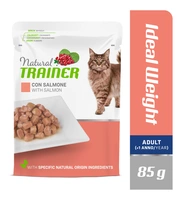 NATURAL TRAINER  IDEAL WEIGHT SALMON BUSTA - KONSERVI AR LASI SVARA KONTROLEI PIEAUGUŠIEM KAĶIEM 85 G