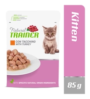 NATURAL TRAINER CAT KITTEN&JUNIOR TURKEY - KONSERVI AR TĪTARU KAĶĒNIEM UN JUNIORIEM 85 G