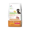 NATURAL TRAINER  SENSITIVE NO GLUTEN PUPPY&JUN MINI DUCK -  BEZGLUTĒNA SAUSĀ BARĪBA AR PĪLES GAĻU  MAZO & ĻOTI MAZO ŠĶIRŅU JUTĪGIEM KUCĒNIEM UN JUNIORIEM 2 KG