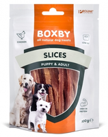 BOXBY SLICES for DOGS  100g - ŠĶĒLĪTES PIEAUGUŠIEM SUŅIEM (100% VISTA)