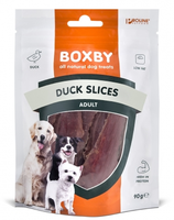 BOXBY DUCK SLICES for DOGS  90gr - PĪLES GAĻAS ŠĶĒLĪTES PIEAUGUŠIEM  SUŅIEM 90g