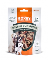 BOXBY CALCIUM DUO BONES 140gr - GARDUMS KALCIJA KAULIŅI KUCĒNIEM UN PIEAUGUŠIEM SUŅIEM 140gr