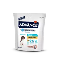 ADVANCE DOG PUPPY SENSITIVE 0,800KG - JUTĪGIEM KUCĒNIEM (LASIS UN RĪSI)