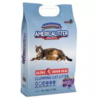 AMERICA LITTER ULTRA ODOR SEAL LAVANDA 18L, 15KG - KAĶU SMILTIS AR PASTIPRINĀTU SMAKAS NOŅĒMĒJU